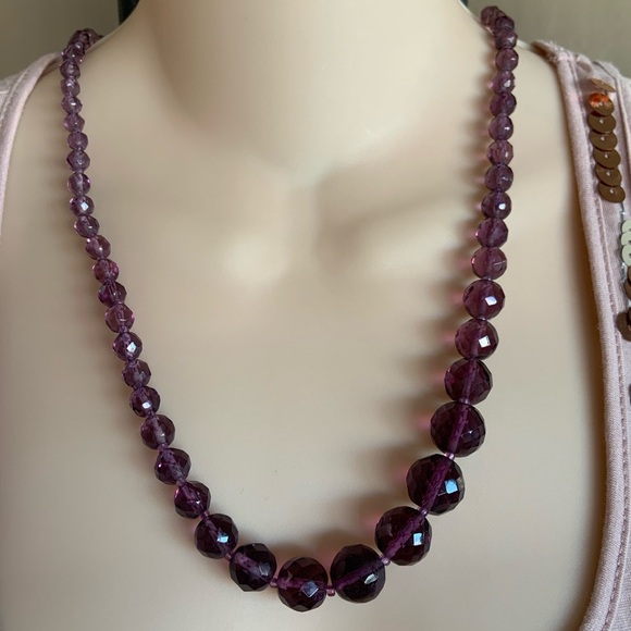 Amethyst Stranded Bead Necklace - Picture 3 of 10